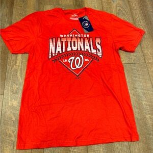 MLB National’s Baseball Fanatic Shirt Size Medium Brand New with Tags Red